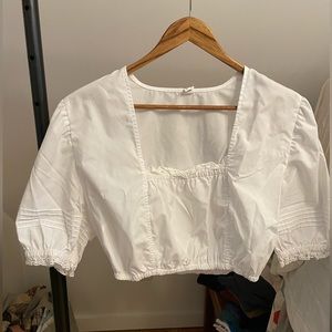 Vintage White Crop Top